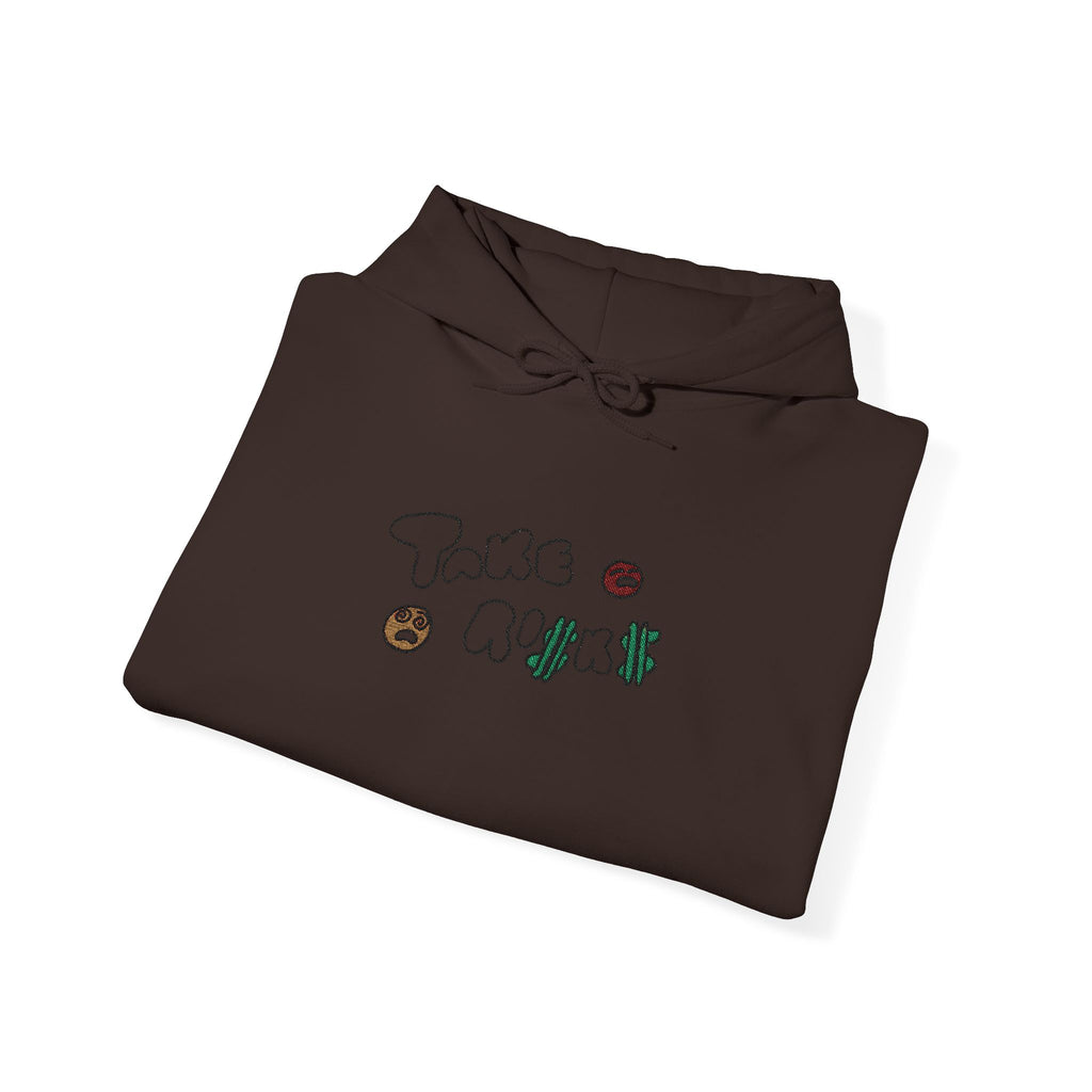 Take Risks Embroidered Hooded Sweatshirt