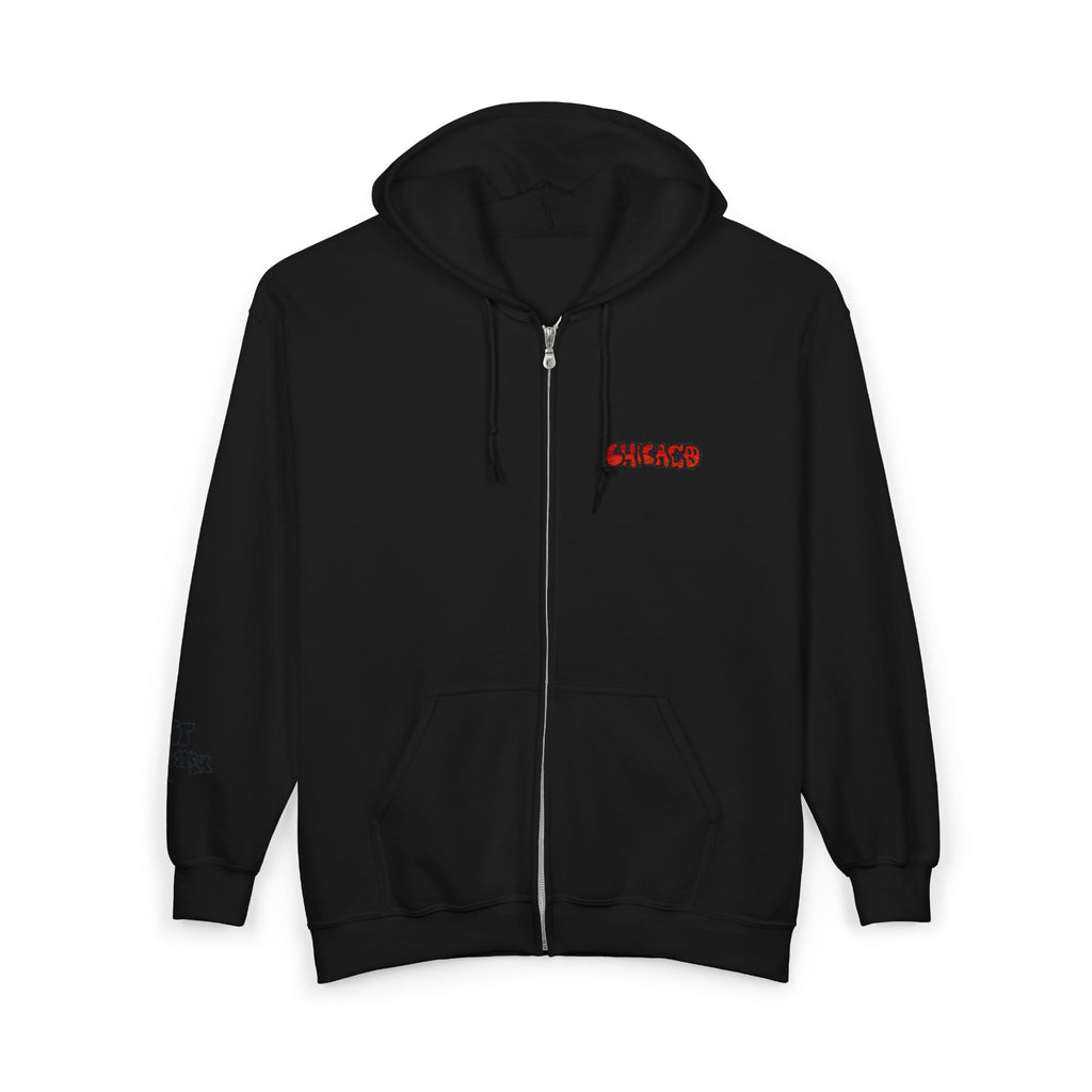 Chicago Embroidered Full Zip Hooded Sweatshirt