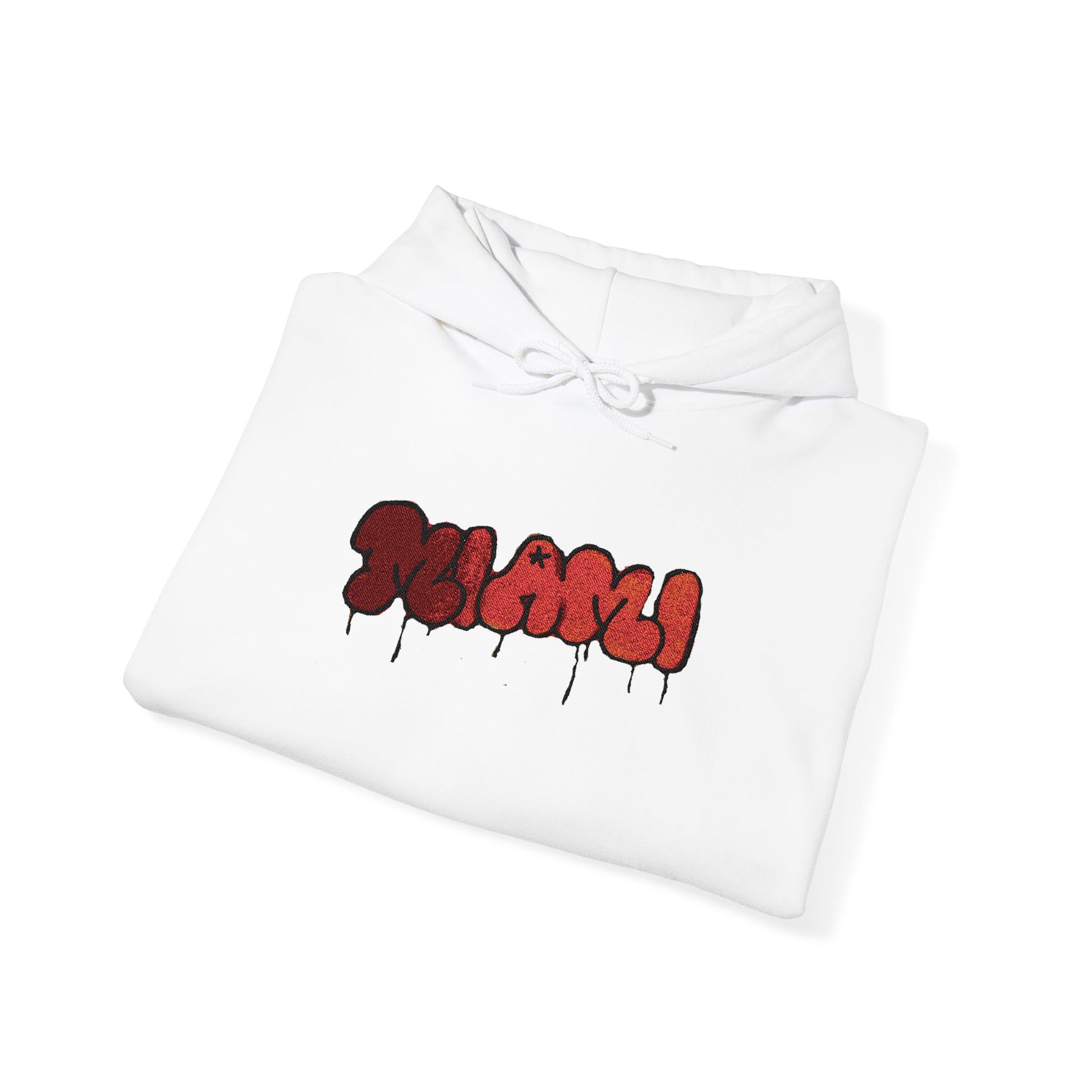 Embroidered Miami Hooded Sweatshirt
