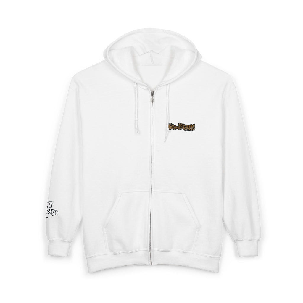 Brookly Embroidered Full Zip Hooded Sweatshirt