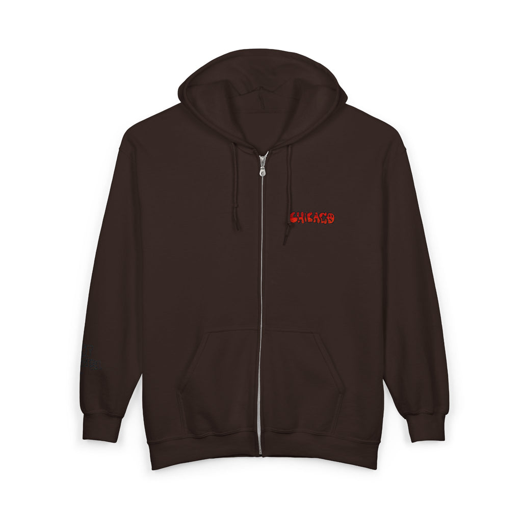 Chicago Embroidered Full Zip Hooded Sweatshirt