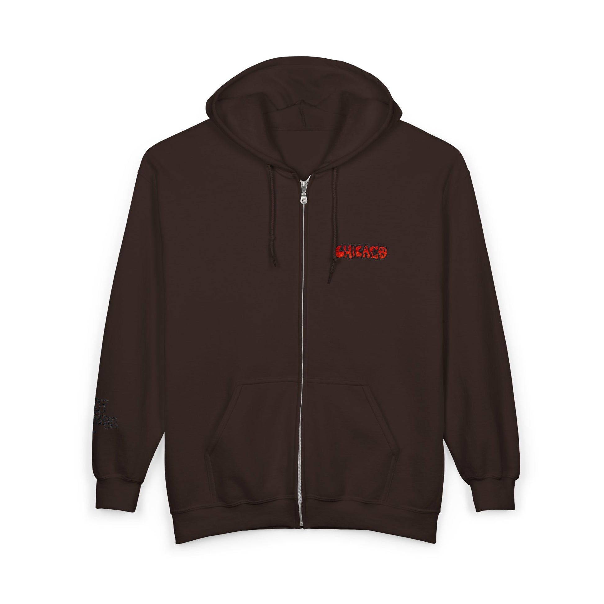 Chicago Embroidered Full Zip Hooded Sweatshirt