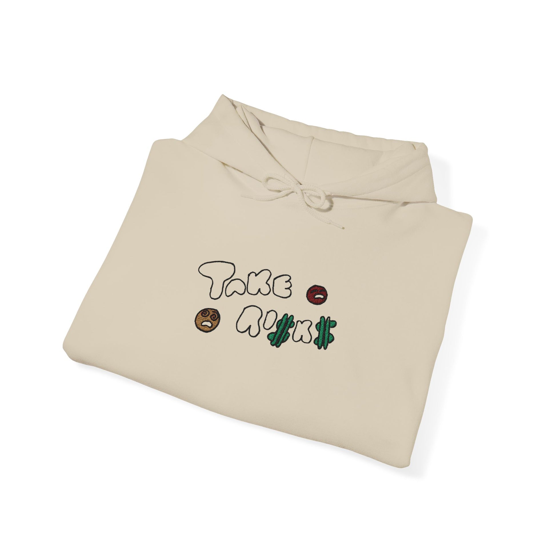 Take Risks Embroidered Hooded Sweatshirt