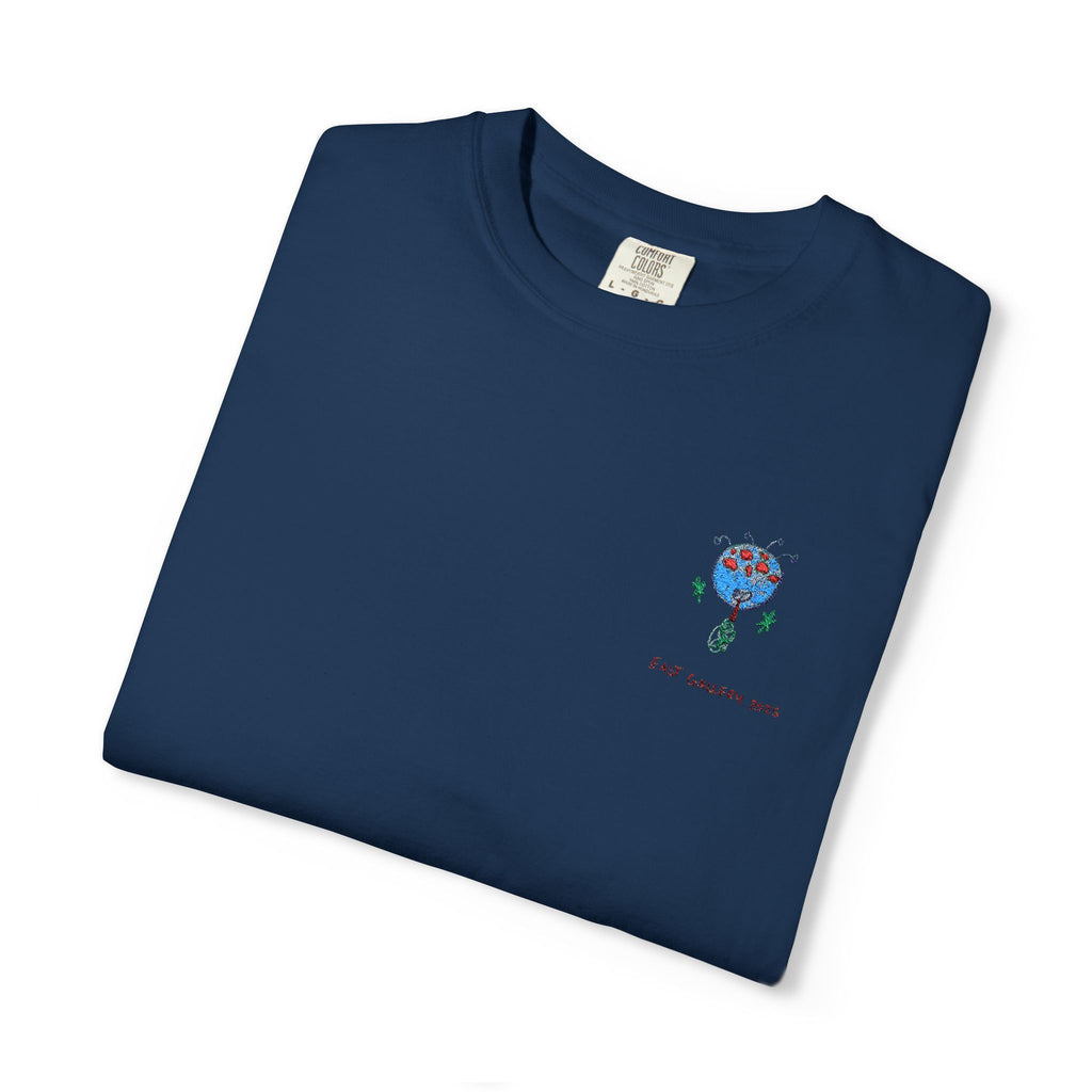 Blue Monster Embroidered T-shirt