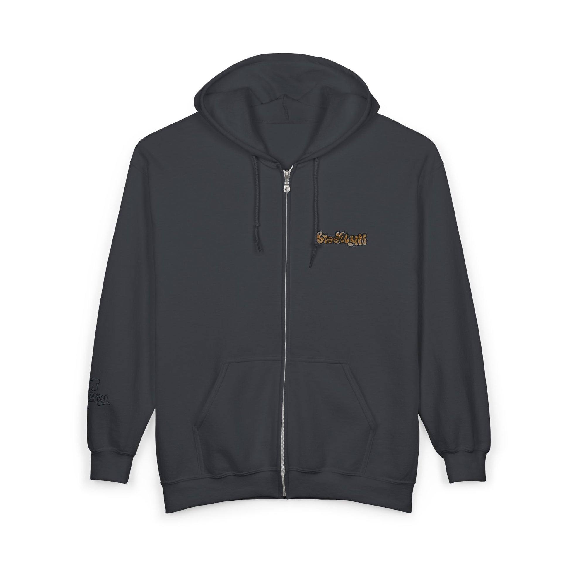 Brookly Embroidered Full Zip Hooded Sweatshirt
