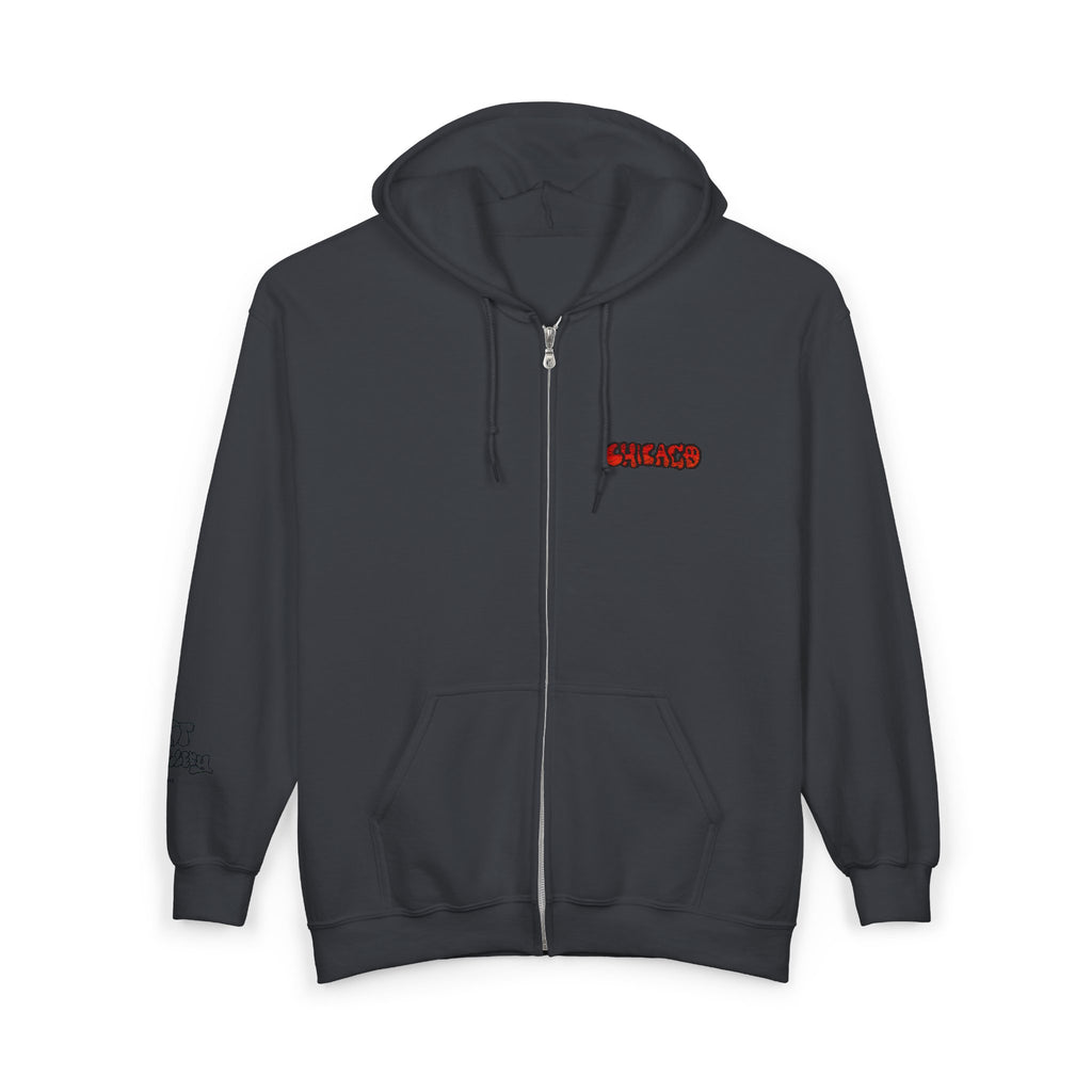 Chicago Embroidered Full Zip Hooded Sweatshirt