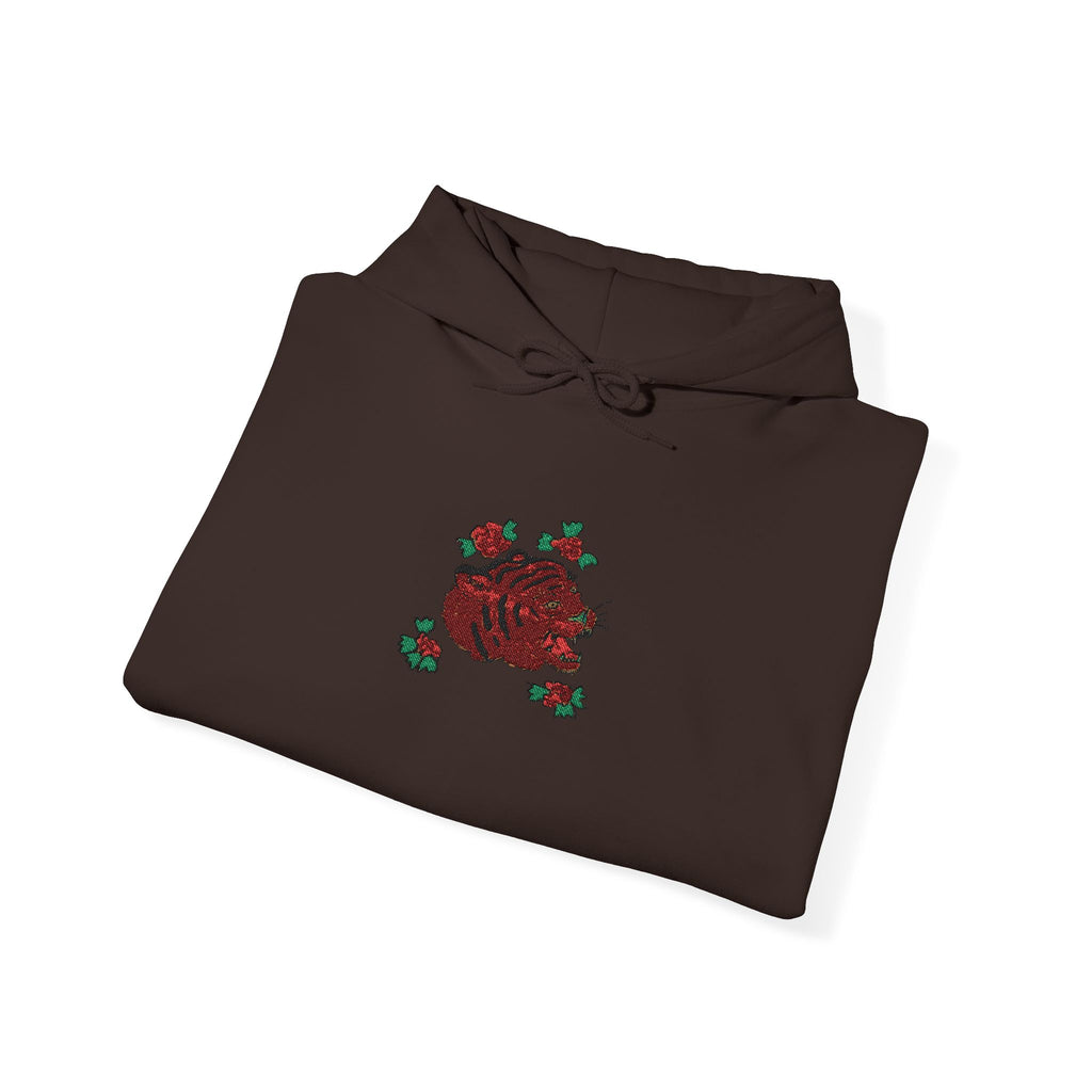 Tiger Embroidered Hooded Sweatshirt