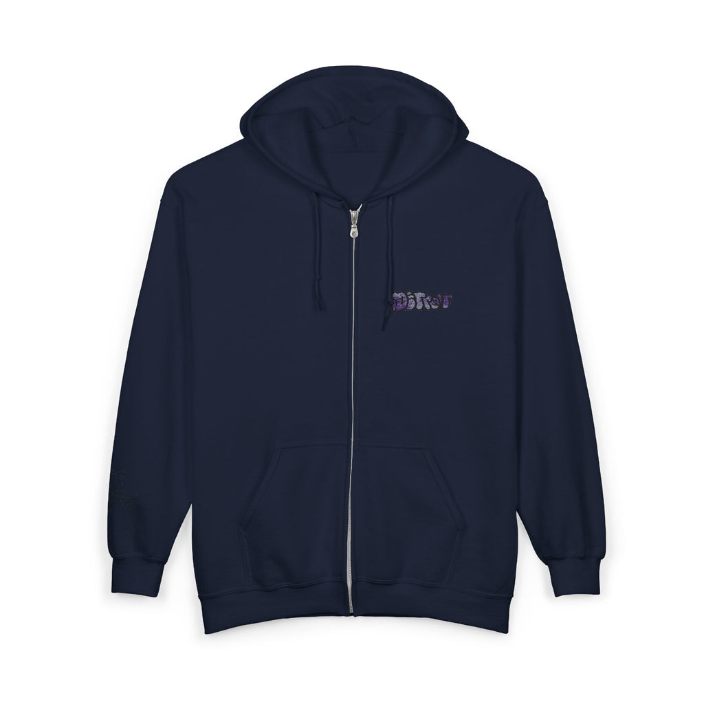 Detroit Embroidered Full Zip Hooded Sweatshirt