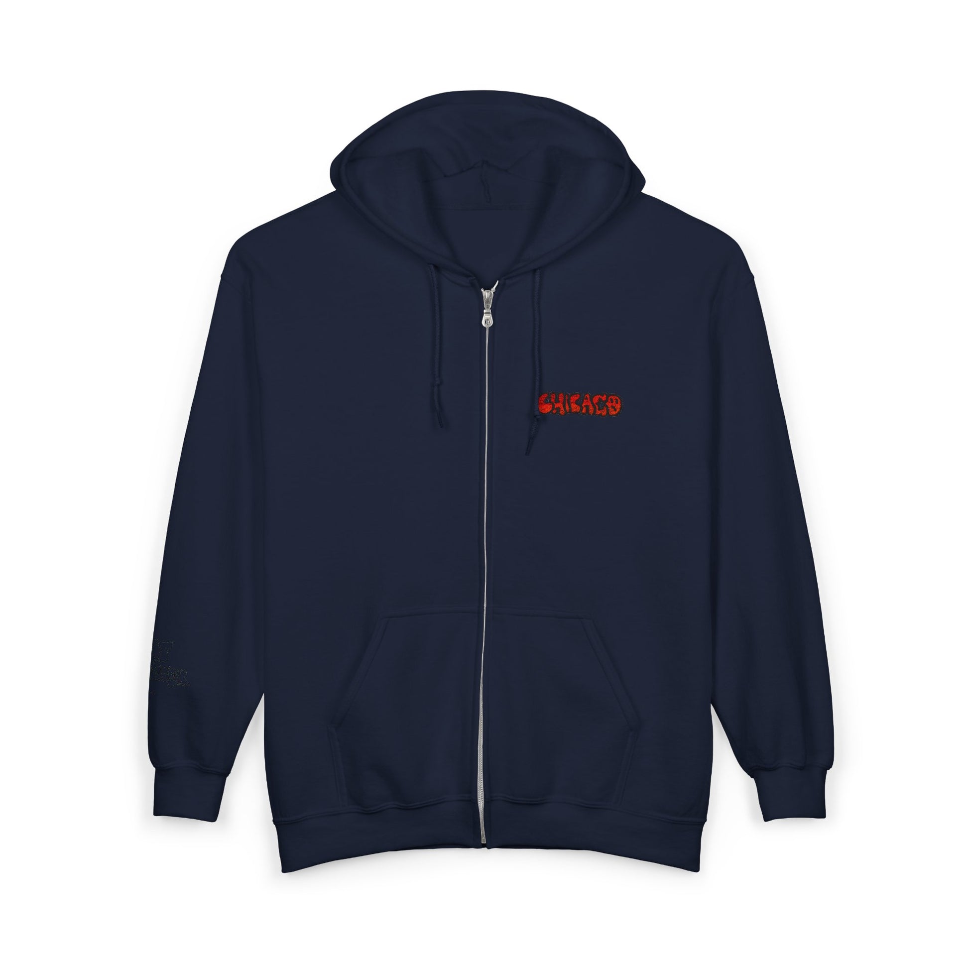 Chicago Embroidered Full Zip Hooded Sweatshirt