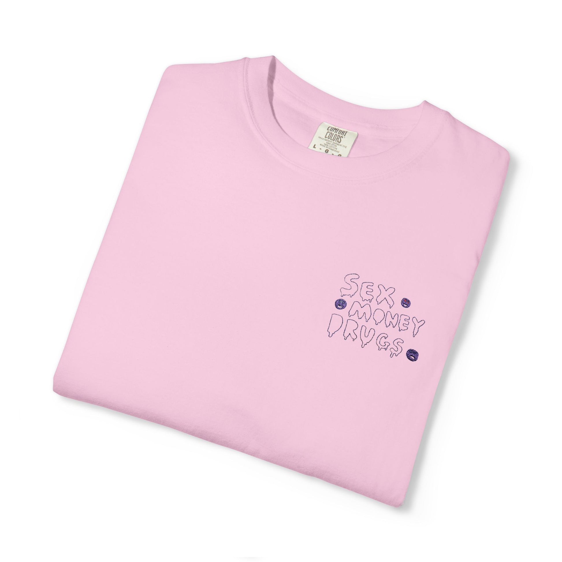 Sex Money Drugs - Embroidery Stitch T-shirt